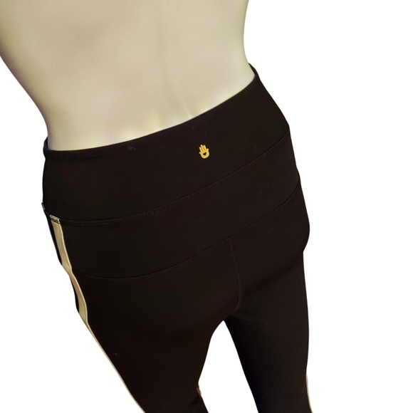 Spiritual Gangster Track Stripe Zip Ankle Compression 7/8 Leggings - Picture 6 of 16